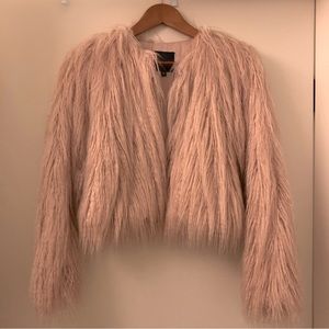 Dynamite Mongolian faux fur jacket NWOT XS